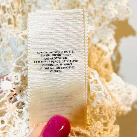 Anthropologie Cream Lace Blouse - Picture 9 of 13